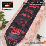 Beef RIBEYE Scotch-Fillet CubeRoll MELTIQUE meltik (wagyu alike) Australia HOKUBEE frozen STEAK 2cm 3/4" (price/pc 350g)